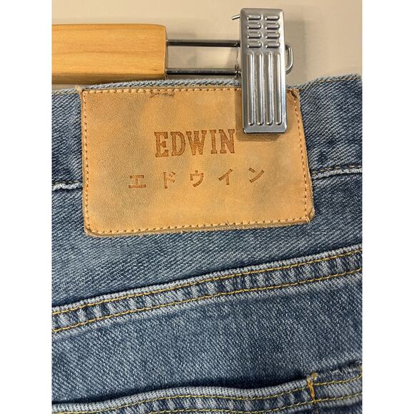 EDWIN ED-80 Made in Japan Slim Tapered Jeans SZ 31x32 Medium Blue Faded - Picture 5 of 9